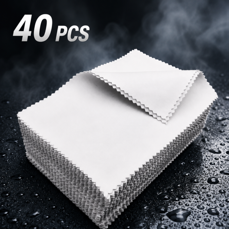 Funclean Polishing Cloths, 40 pcs (6×8 cm) – for Coins, Jewelry & Metal Items